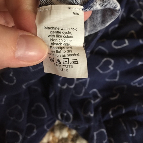 Jcrew Navy Chalkboard Hearts Sweater - Picture 4 of 4